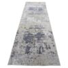 2'8"x10' Hi-Low Pile Abstract Design Wool And Silk Runner Hand-Knotted Oriental Rug  - 46461