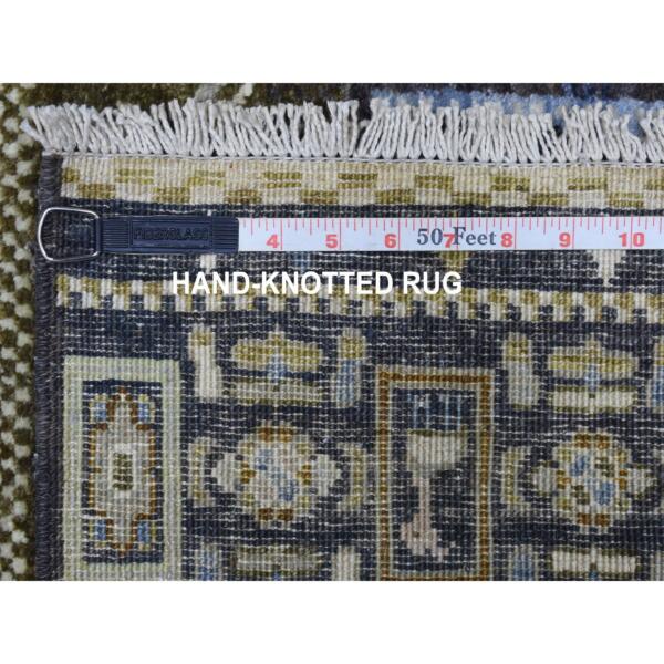 3'x4'9" Gray Kashkuli Gabbeh Pictorial Pure Wool Hand-Knotted Oriental Rug  - 56431 - Image 7