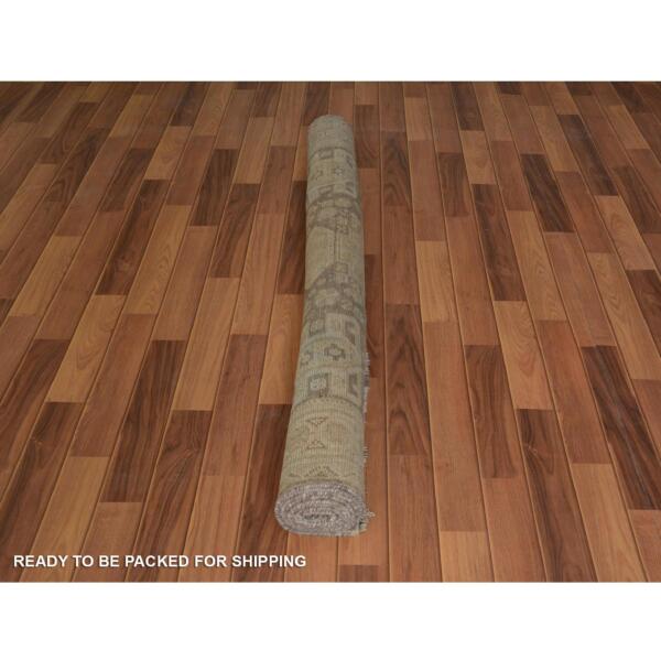 5'4"x8'2" Distressed Colors Vintage And Worn Down Persian Qashqai Pure Wool Oriental Rug  - 57219 - Image 6