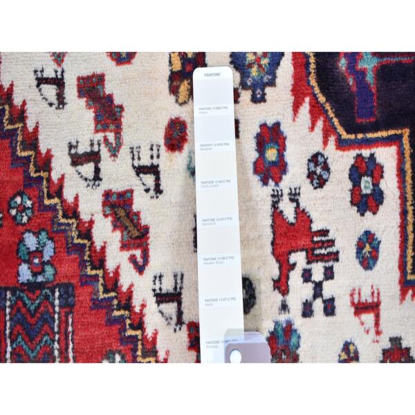 5'3"x7'9" Interesting Persian Abadeh Dense Weave Pure Wool Hand Knotted Oriental Rug  - 59635 - Image 4