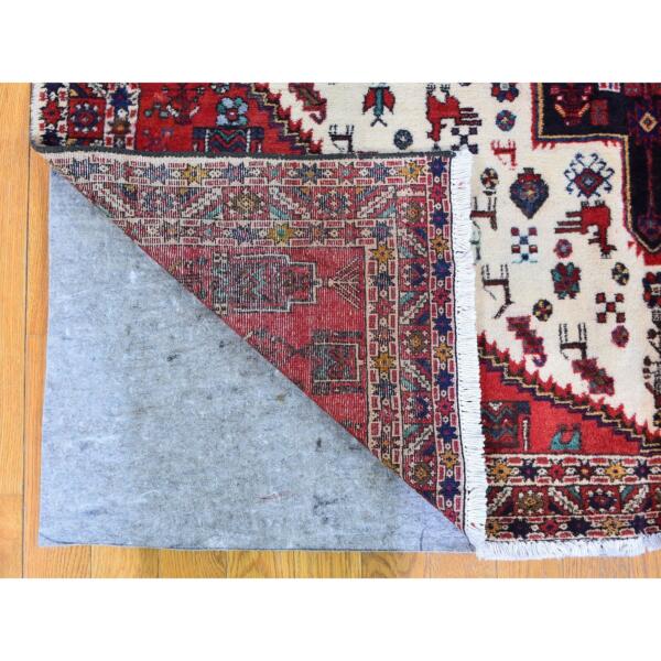 5'3"x7'9" Interesting Persian Abadeh Dense Weave Pure Wool Hand Knotted Oriental Rug  - 59635 - Image 5