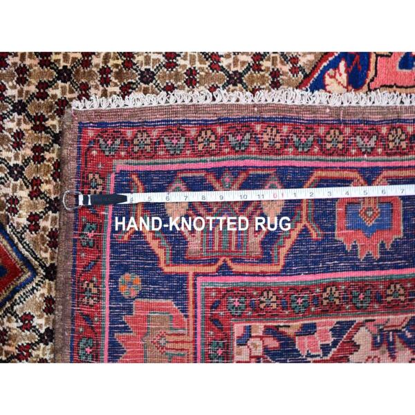 5'3"x10'6" New Persian Hamadan with Camel Hair Medallion Design Hand Knotted Oriental Rug  - 59683 - Image 8