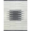 8'2"x9'10" Hand Woven Avant-Garde Stripe Design Flat Weave Kilim Organic Wool Reversible Oriental Rug  - 60121