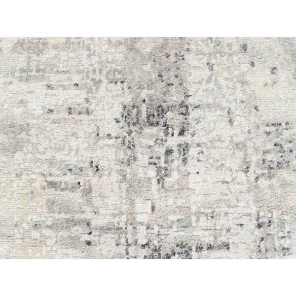 2'5"x8' Hand Knotted Hand Spun Undyed Natural Wool Modern Beige Oriental Runner Rug  - 62915 - Image 6