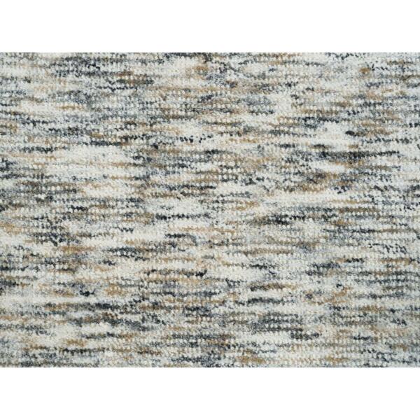 10'1"x14' Earth Tone Colors, Modern Striae Design, Soft to the Touch, Pure Wool, Hand Loomed, Oriental Rug  - 65235 - Image 10