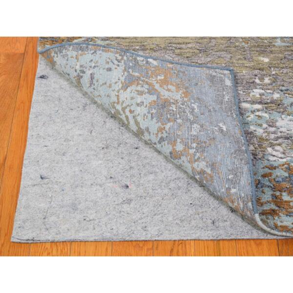 8'1"x10' Silver Blue Wool Persian Knot With Abstract Design Denser Weave Hand Knotted Oriental Rug  - 66418 - Image 10