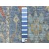 2'6"x19' Blue Angora Oushak With Soft And Vibrant Wool Hand Knotted Oriental XL Runner Rug  - 67032 - Image 4