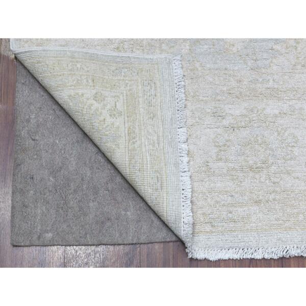 6'x8'10" White Wash Peshawar Pure Velvety Wool Light Gray With Soft Colors Hand Knotted Oriental Rug  - 67375 - Image 4