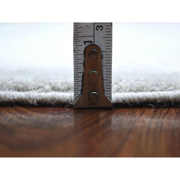 6'x8'10" White Wash Peshawar Pure Velvety Wool Light Gray With Soft Colors Hand Knotted Oriental Rug  - 67375 - Image 7