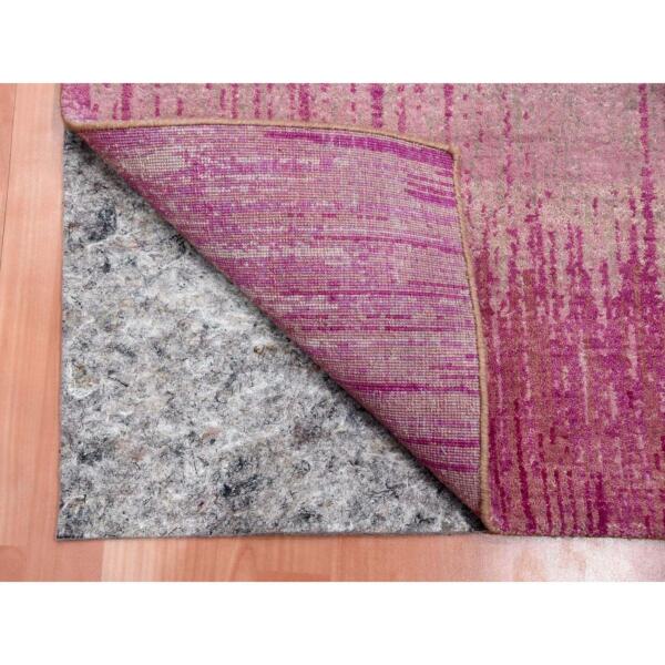 2'x3'2" Pink Vertical Ombre Design Natural Wool Hand Knotted Oriental Mat Rug  - 75023 - Image 4