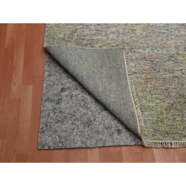 8'10"x12' Colorful, Modern Salt and Pepper Design, Vegetable Dyes Thick and Plush Washed Out, Soft Luxurious Wool Hand Knotted, Oriental Rug  - 75189 - Image 6