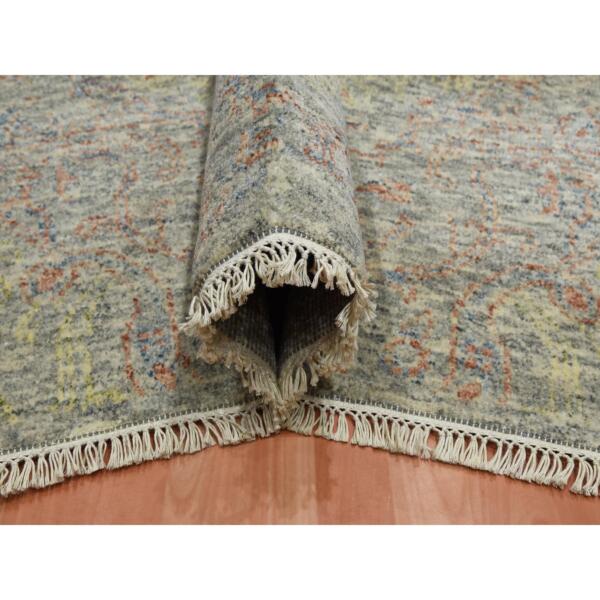 8'10"x12' Colorful, Modern Salt and Pepper Design, Vegetable Dyes Thick and Plush Washed Out, Soft Luxurious Wool Hand Knotted, Oriental Rug  - 75189 - Image 7