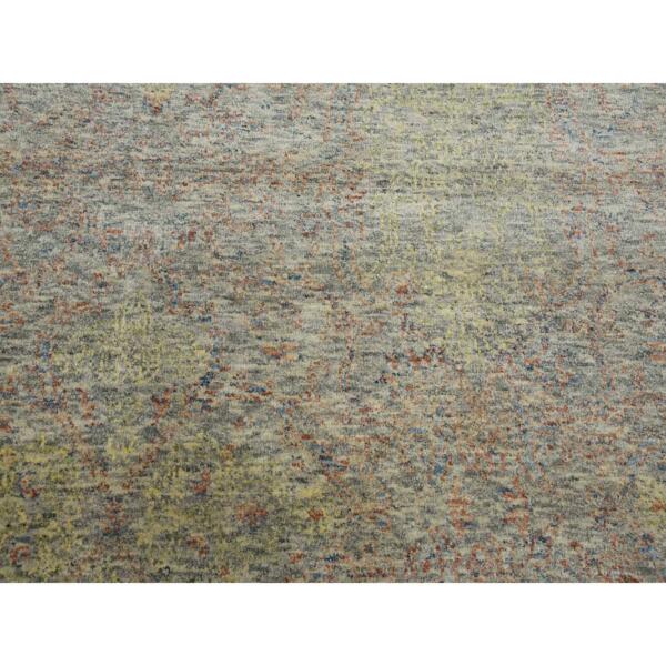 8'10"x12' Colorful, Modern Salt and Pepper Design, Vegetable Dyes Thick and Plush Washed Out, Soft Luxurious Wool Hand Knotted, Oriental Rug  - 75189 - Image 10