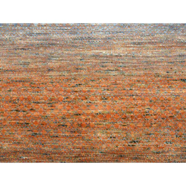 10'3"x14' Orange, Modern Chiaroscuro Collection Hand Knotted Thick and Plush, Pure Wool Oriental Rug  - 79020 - Image 10