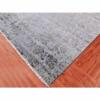 8'10"x11'9" Silver Gray, Wool and Silk Hand Knotted, Broken Erased Persian Tabriz Design, Oriental Rug  - 79278 - Image 8