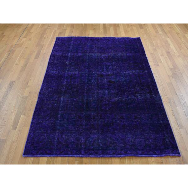 6'2"x8'10" Northwestern Purple, Overdyed Bakhtiari Garden Design, Hand Knotted, Pure Wool, Oriental Rug  - 80900 - Image 3