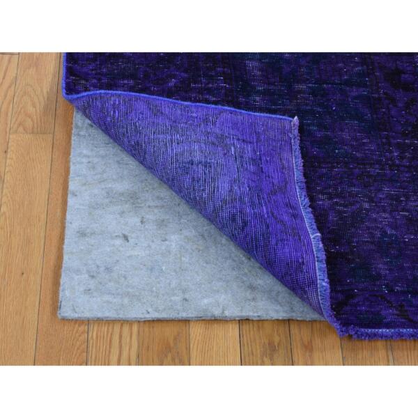 6'2"x8'10" Northwestern Purple, Overdyed Bakhtiari Garden Design, Hand Knotted, Pure Wool, Oriental Rug  - 80900 - Image 5