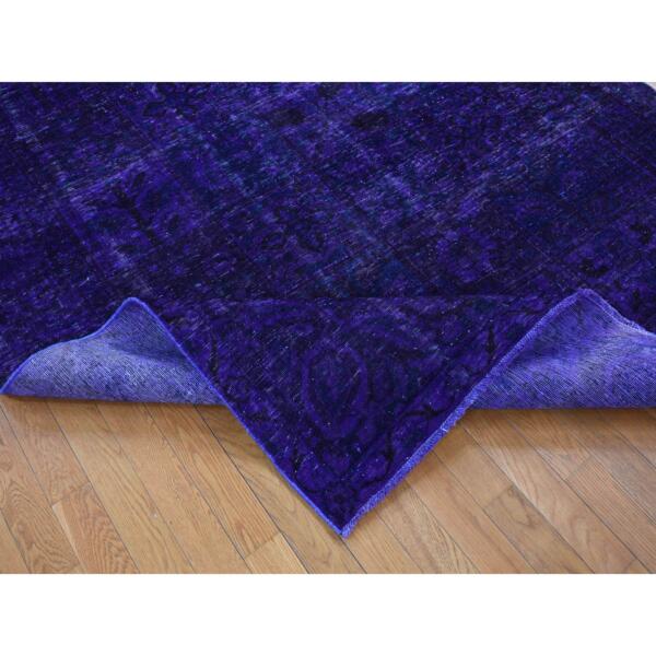 6'2"x8'10" Northwestern Purple, Overdyed Bakhtiari Garden Design, Hand Knotted, Pure Wool, Oriental Rug  - 80900 - Image 6