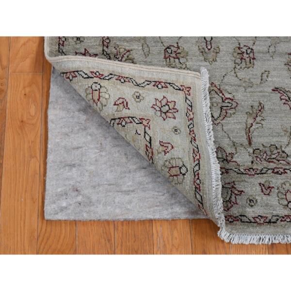 2'8"x13' Agreeable Gray, Overdyed Ziegler Mahal, Pure Wool, Hand Knotted, Runner Oriental Rug  - 80932 - Image 4