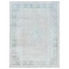 9'5"x12'6" Ivory Vintage Persian Kerman Hand Knotted Cropped Thin, Worn Wool Shabby Chic Distressed Look Oriental Rug  - 81609