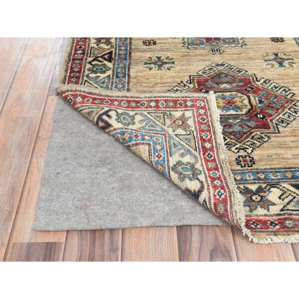 2'8"x13'5" Chamomile, Afghan Super Kazak Natural Dyes, Natural Wool Hand Knotted, Runner Oriental Rug  - 82722 - Image 4