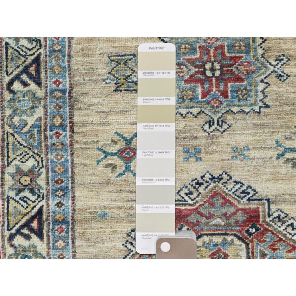 2'8"x13'5" Chamomile, Afghan Super Kazak Natural Dyes, Natural Wool Hand Knotted, Runner Oriental Rug  - 82722 - Image 5