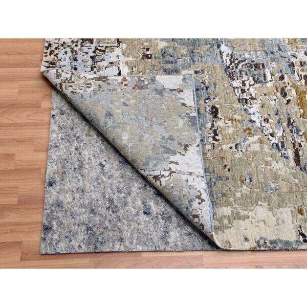 12'x15'1" Gray Abstract Design, Persian Knot with All Wool, Hand Knotted Oversized Oriental Rug  - 83037 - Image 6