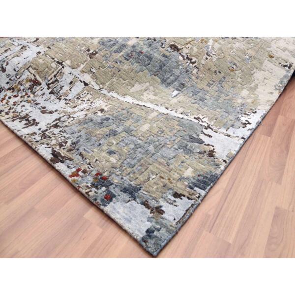 12'x15'1" Gray Abstract Design, Persian Knot with All Wool, Hand Knotted Oversized Oriental Rug  - 83037 - Image 8