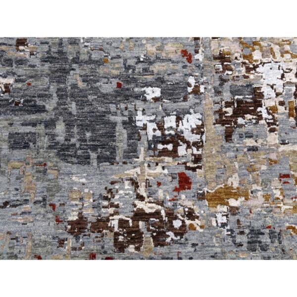 12'x15'1" Gray Abstract Design, Persian Knot with All Wool, Hand Knotted Oversized Oriental Rug  - 83037 - Image 10