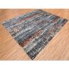8'x10'1" Deep Space Gray, Dense Weave Persian Knot, Natural Wool Hand Knotted, Abstract Design, Oriental Rug  - 83068 - Image 5