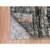 8'x10'1" Deep Space Gray, Dense Weave Persian Knot, Natural Wool Hand Knotted, Abstract Design, Oriental Rug  - 83068 - Image 6