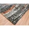 8'x10'1" Deep Space Gray, Dense Weave Persian Knot, Natural Wool Hand Knotted, Abstract Design, Oriental Rug  - 83068 - Image 8