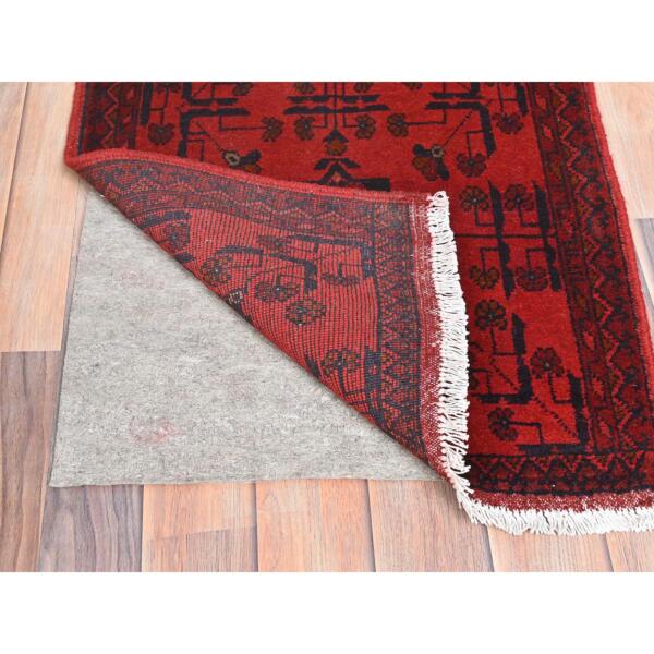 2'x3'3" Madder Red, Afghan Andkhoy with Tribal Design, Natural Wool Hand Knotted, Oriental Rug  - 85185 - Image 4